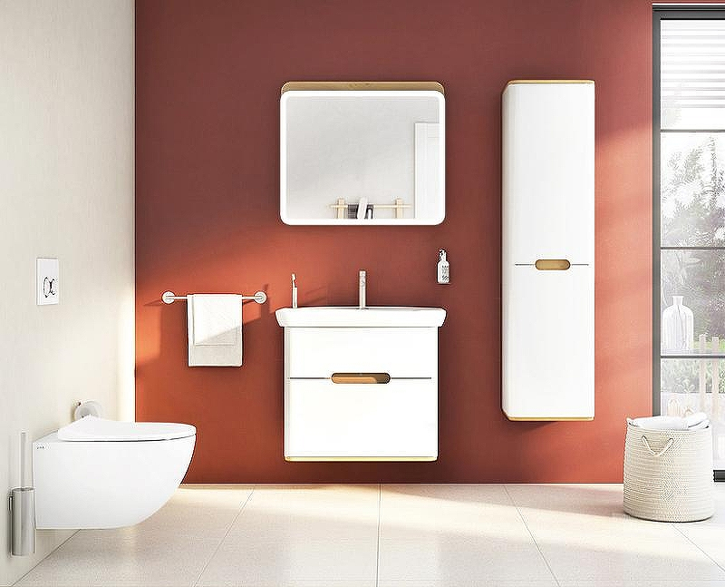 Шкаф пенал Vitra Sento 40 R 60842 подвесной с бельевое корзиной Белый матовый, купить, цена, заказать, магазин, доставка, скидка, промокод, купить, цена, заказать, магазин, доставка, скидка, промокод