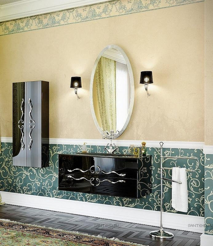 Шкаф пенал Clarberg Due amanti 50 DUE0505BLK Черный без ручек, купить, цена, заказать, магазин, доставка, скидка, промокод, купить, цена, заказать, магазин, доставка, скидка, промокод