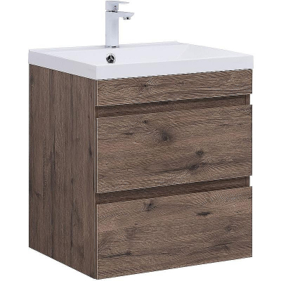 Тумба под раковину Aquanet Нота New 60 334191 подвесная Дуб веллингтон табак