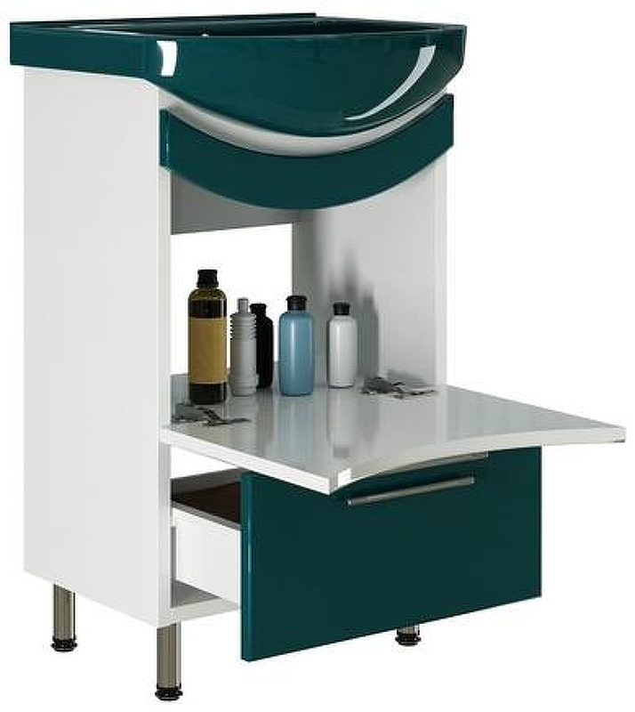 Тумба под раковину Mixline Радуга 52 522465 Белая Зеленая, купить, цена, заказать, магазин, доставка, скидка, промокод, купить, цена, заказать, магазин, доставка, скидка, промокод