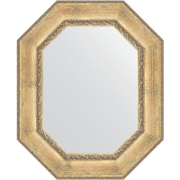 Зеркало Evoform Polygon 82х67 BY 7262 в багетной раме - Состаренное серебро с орнаментом 120, купить, цена, заказать, магазин, доставка, скидка, промокод, купить, цена, заказать, магазин, доставка, скидка, промокод