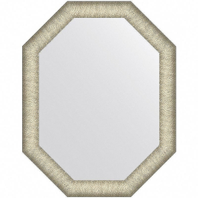 Зеркало Evoform Octagon 70x55 BY 7425 в багетной раме - Брашированное серебро 59