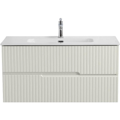 Тумба под раковину Cezares Duet-N 100 DUET-N-1000-2C-SO-AS-P подвесная Альпака брашированная