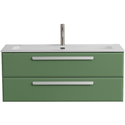 Тумба под раковину Cezares Eco-Cer-N 120 ECO-CER-N-1200-2C-SO-PS-P подвесная Фисташковый Софт без ручек