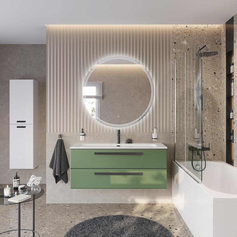 Тумба под раковину Cezares Eco-Cer-N 120 ECO-CER-N-1200-2C-SO-PS-P подвесная Фисташковый Софт без ручек, купить, цена, заказать, магазин, доставка, скидка, промокод, купить, цена, заказать, магазин, доставка, скидка, промокод