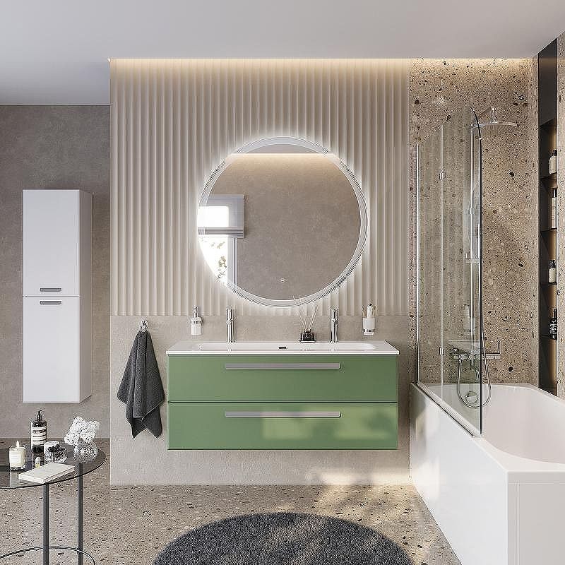 Тумба под раковину Cezares Eco-Cer-N 120 ECO-CER-N-1200-2C-SO-PS-P подвесная Фисташковый Софт без ручек, купить, цена, заказать, магазин, доставка, скидка, промокод, купить, цена, заказать, магазин, доставка, скидка, промокод