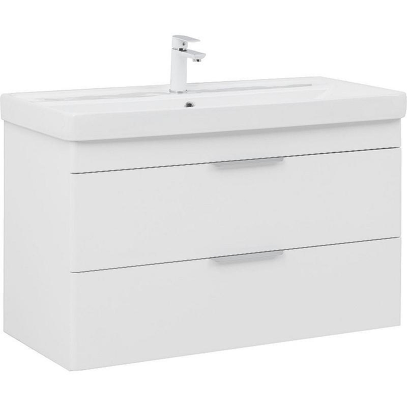 Тумба под раковину Aquanet Ирис new 100 339280 подвесная Белый глянец, купить, цена, заказать, магазин, доставка, скидка, промокод, купить, цена, заказать, магазин, доставка, скидка, промокод