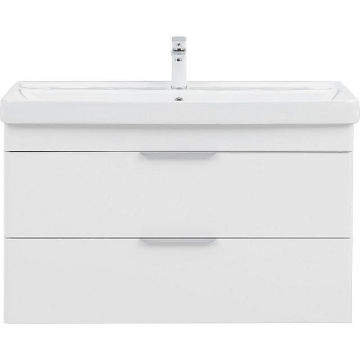 Тумба под раковину Aquanet Ирис new 100 339280 подвесная Белый глянец