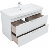 Тумба под раковину Aquanet Ирис new 100 339280 подвесная Белый глянец, купить, цена, заказать, магазин, доставка, скидка, промокод, купить, цена, заказать, магазин, доставка, скидка, промокод