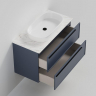 Тумба под раковину La Fenice Elba Twin 100 FNC-01-ELB-BG-100-2 подвесная Синяя матовая, купить, цена, заказать, магазин, доставка, скидка, промокод, купить, цена, заказать, магазин, доставка, скидка, промокод