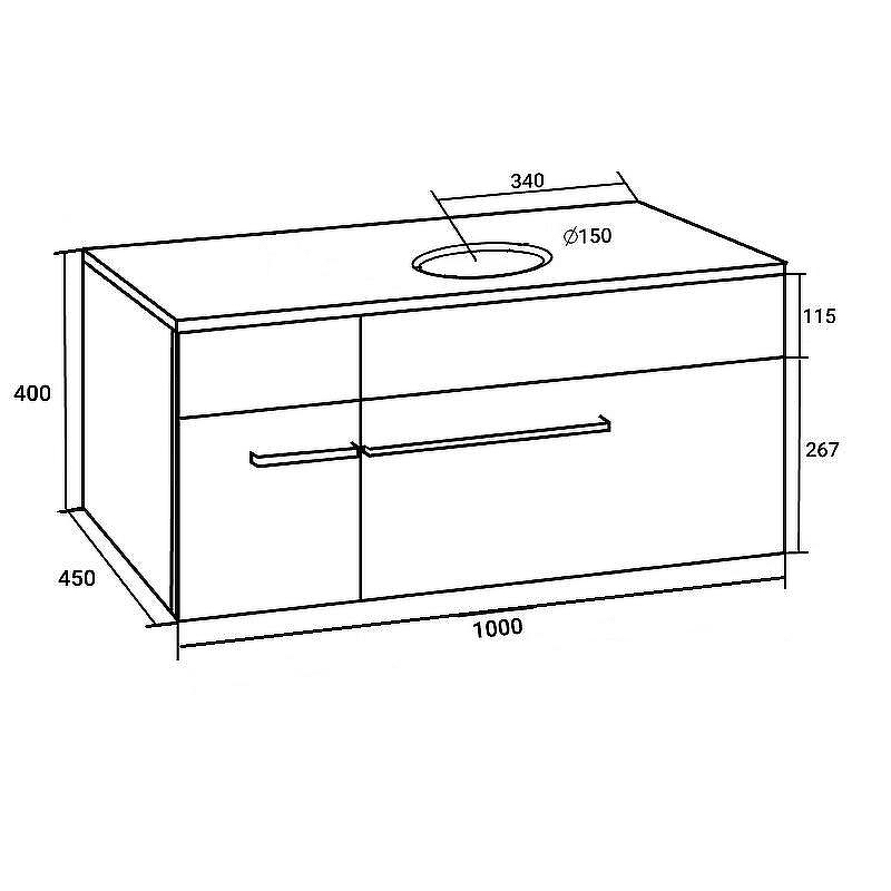 Тумба под раковину Runo Вудлайн 100 00-00001011 подвесная Белая Дуб скандинавский, купить, цена, заказать, магазин, доставка, скидка, промокод, купить, цена, заказать, магазин, доставка, скидка, промокод