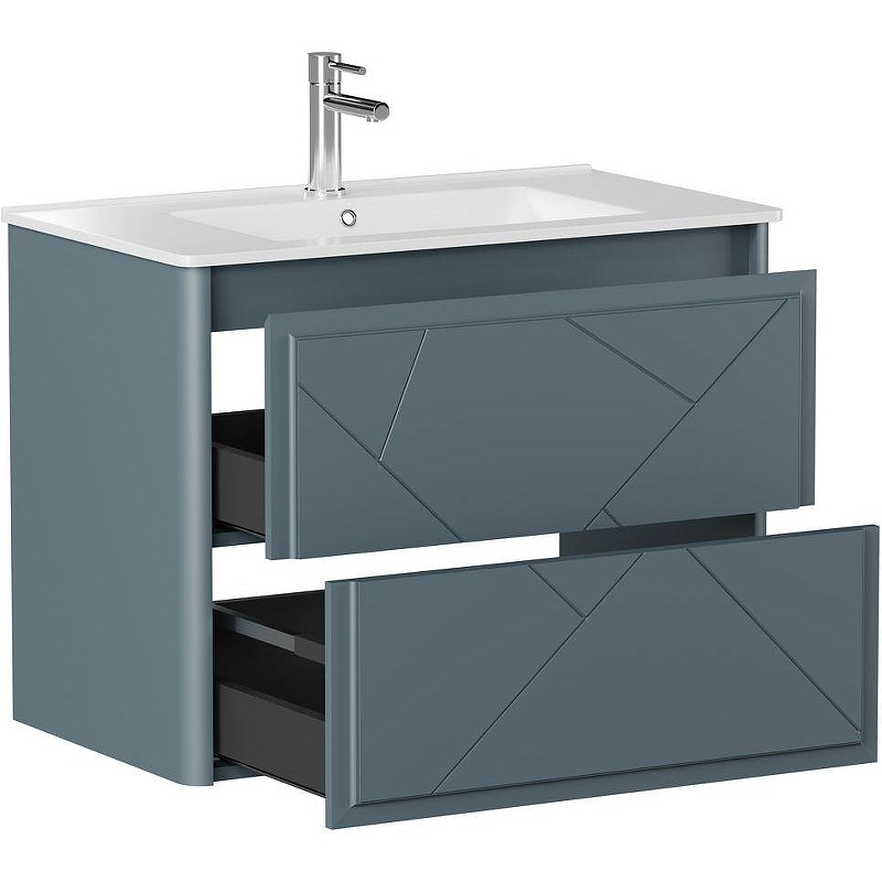 Тумба под раковину Allen Brau Paris 80 1.360001.BGM подвесная Синяя матовая, купить, цена, заказать, магазин, доставка, скидка, промокод, купить, цена, заказать, магазин, доставка, скидка, промокод