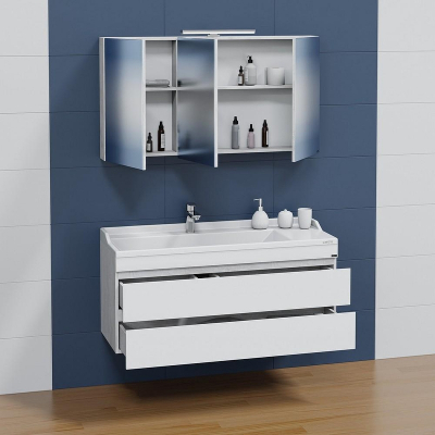 Зеркальный шкаф СанТа Марс 120 700420 Светло дерево