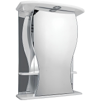 Зеркальный шкаф Misty Карина 60 R Э-Крн02060-01СвП с подсветкой Белый, купить, цена, заказать, магазин, доставка, скидка, промокод, купить, цена, заказать, магазин, доставка, скидка, промокод