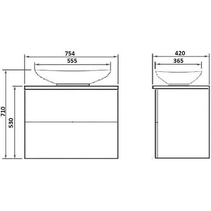 Тумба под раковину Orange Otto Ot-75TuGLASS подвесная Белый глянцевый, купить, цена, заказать, магазин, доставка, скидка, промокод, купить, цена, заказать, магазин, доставка, скидка, промокод