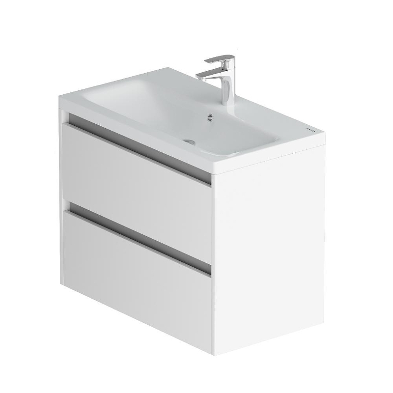 Тумба под раковину AM.PM Pulse 75 M91-FHX0752-WCC0752WG подвесная цвет Белый глянцевый, купить, цена, заказать, магазин, доставка, скидка, промокод, купить, цена, заказать, магазин, доставка, скидка, промокод