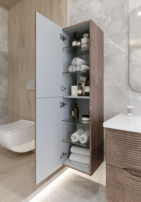 Шкаф пенал Caprigo Modo Terza 35 L 35651L-RF15 подвесной цвет Скайрос