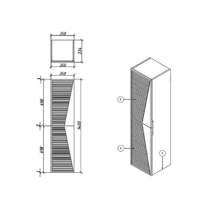 Шкаф пенал Caprigo Modo Terza 35 L 35651L-RF15 подвесной цвет Скайрос, купить, цена, заказать, магазин, доставка, скидка, промокод, купить, цена, заказать, магазин, доставка, скидка, промокод