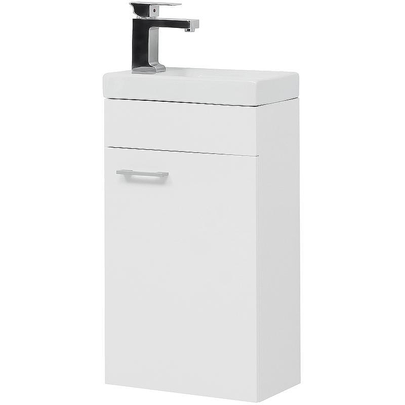 Тумба с раковиной Aquanet Нота 40 R 254037 подвесная Белая, купить, цена, заказать, магазин, доставка, скидка, промокод, купить, цена, заказать, магазин, доставка, скидка, промокод