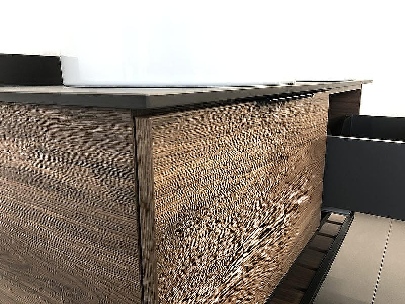 Тумба с раковинами Comforty Порто 120-2 00-00001287 подвесная Дуб темно-коричневый, купить, цена, заказать, магазин, доставка, скидка, промокод, купить, цена, заказать, магазин, доставка, скидка, промокод