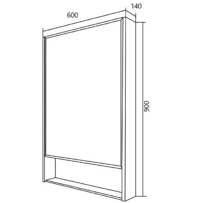 Зеркальный шкаф 1MarKa Mira 60 У83225 Белый глянец, купить, цена, заказать, магазин, доставка, скидка, промокод, купить, цена, заказать, магазин, доставка, скидка, промокод