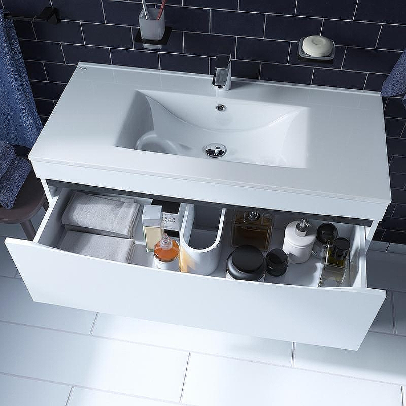 Тумба с раковиной Iddis Cloud 100 CLO10WFi95K Белая, купить, цена, заказать, магазин, доставка, скидка, промокод, купить, цена, заказать, магазин, доставка, скидка, промокод