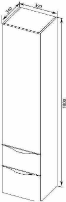 Шкаф пенал Aquanet Эвора 40 R 184308 подвесной Белый