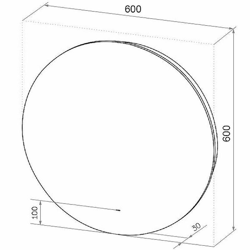 Зеркало Sintesi Deco 60 SIN-SPEC-DECO-60 с подсветкой с бесконтактным выключателем, купить, цена, заказать, магазин, доставка, скидка, промокод, купить, цена, заказать, магазин, доставка, скидка, промокод