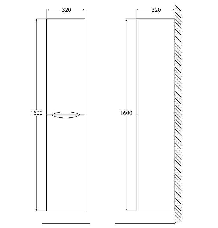 Шкаф пенал BelBagno 32 ACQUA-1600-2A-SC-RR-P подвесной Rovere Rustico, купить, цена, заказать, магазин, доставка, скидка, промокод, купить, цена, заказать, магазин, доставка, скидка, промокод