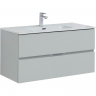 Тумба под раковину Aquanet Алвита New 100 277520 подвесная Серая матовая, купить, цена, заказать, магазин, доставка, скидка, промокод, купить, цена, заказать, магазин, доставка, скидка, промокод