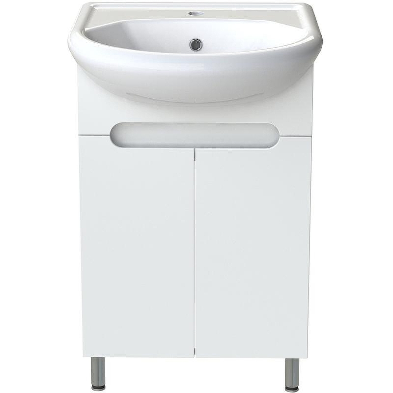 Тумба с раковиной Orange Topline-Rio 55 TR55-01C+RA Белый глянец, купить, цена, заказать, магазин, доставка, скидка, промокод, купить, цена, заказать, магазин, доставка, скидка, промокод