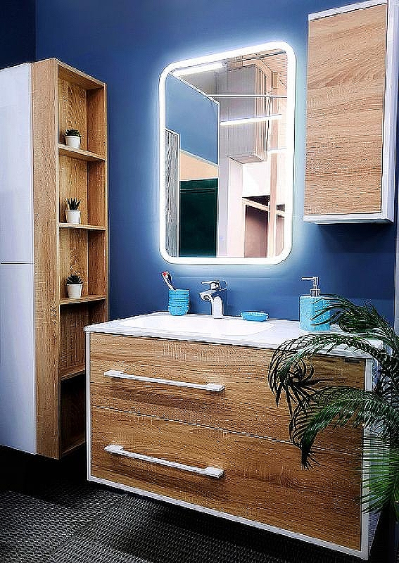 Зеркало Aqua de Marco Maroni 70 Mar70/90 с подсветкой с сенсорным выключателем, купить, цена, заказать, магазин, доставка, скидка, промокод, купить, цена, заказать, магазин, доставка, скидка, промокод