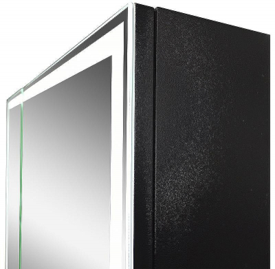 Зеркальный шкаф Континент Mirror Box black Led 80 МВК052 с подсветкой Черный