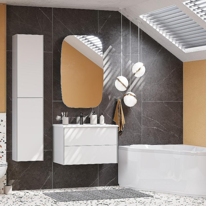 Подвесной шкаф Aquaton Сохо 35 1A258403AJ010 Белый глянцевый, купить, цена, заказать, магазин, доставка, скидка, промокод, купить, цена, заказать, магазин, доставка, скидка, промокод