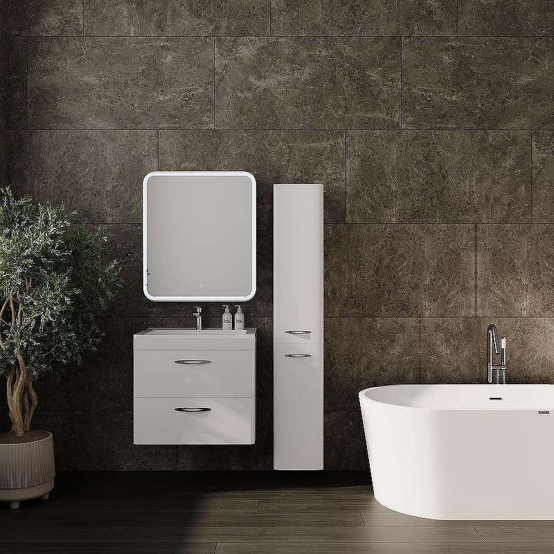 Зеркальный шкаф Style Line Каре 60 L СС-00002370 с подсветкой Белый, купить, цена, заказать, магазин, доставка, скидка, промокод, купить, цена, заказать, магазин, доставка, скидка, промокод