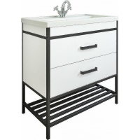 Тумба под раковину Sanflor Норд 80 С04606 Белая матовая Черный муар, купить, цена, заказать, магазин, доставка, скидка, промокод, купить, цена, заказать, магазин, доставка, скидка, промокод