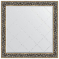 Зеркало Evoform Exclusive-G 109х109 BY 4465 с гравировкой в багетной раме - Вензель серебряный 101, купить, цена, заказать, магазин, доставка, скидка, промокод, купить, цена, заказать, магазин, доставка, скидка, промокод