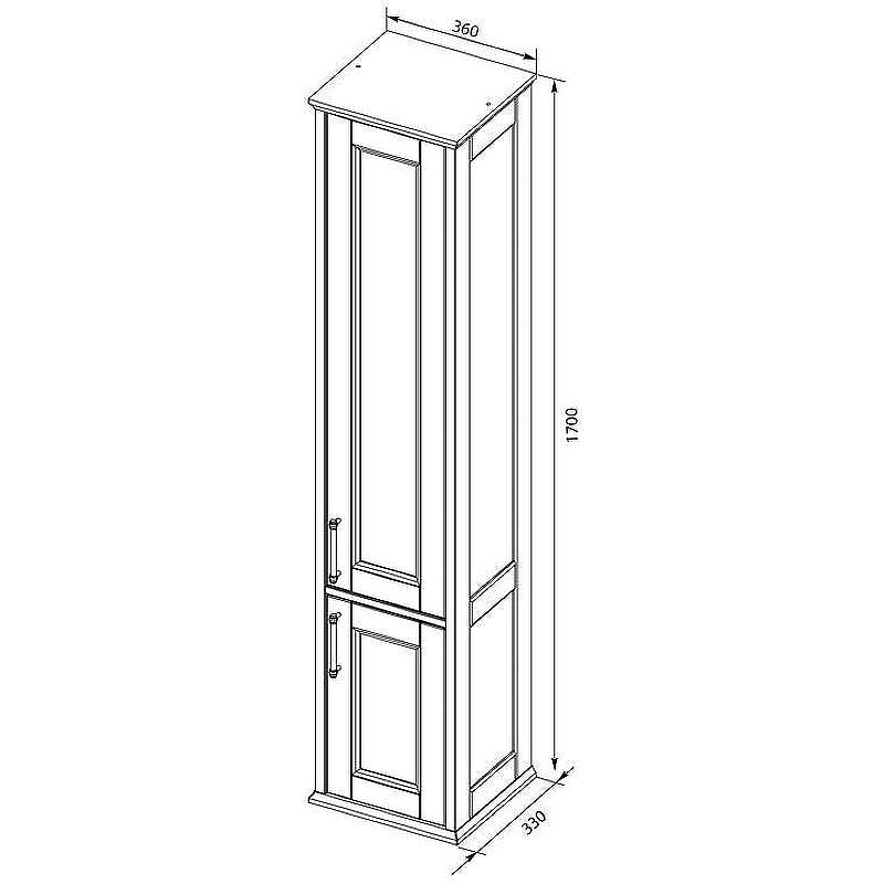 Шкаф пенал Aquanet Бостон 36 L 209680 Белый матовый, купить, цена, заказать, магазин, доставка, скидка, промокод, купить, цена, заказать, магазин, доставка, скидка, промокод