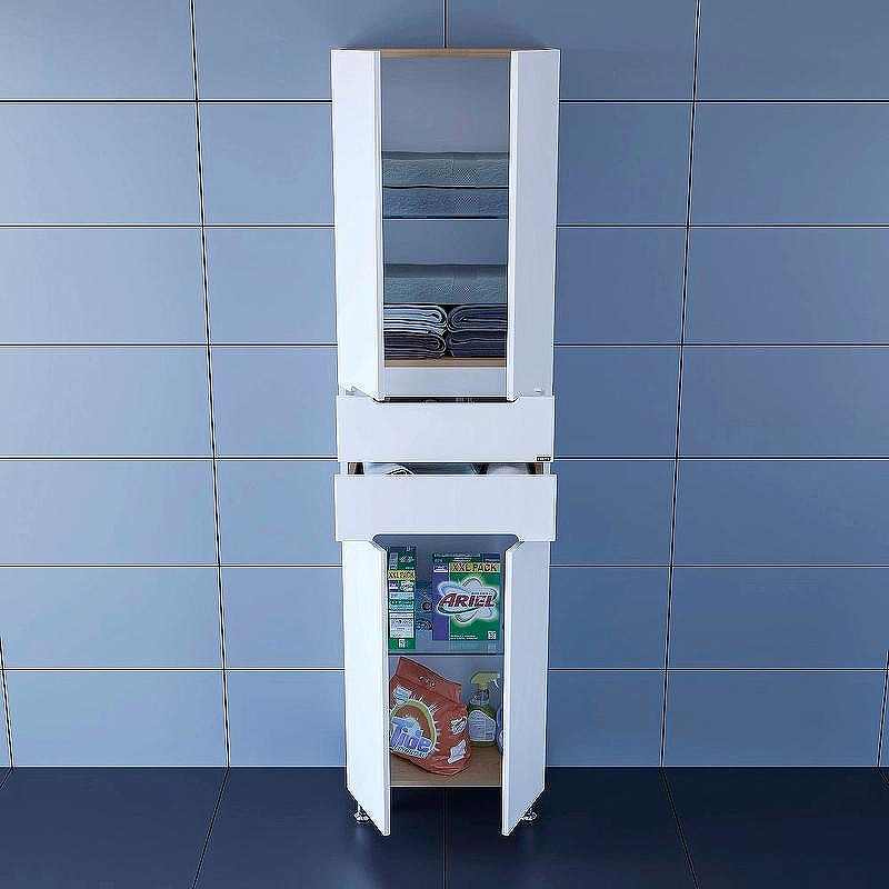 Шкаф пенал СанТа Лондон 50 524010 Белый, купить, цена, заказать, магазин, доставка, скидка, промокод, купить, цена, заказать, магазин, доставка, скидка, промокод