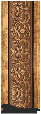 Зеркало Evoform Definite Floor 204х114 BY 6035 в багетной раме - Вензель бронзовый 101