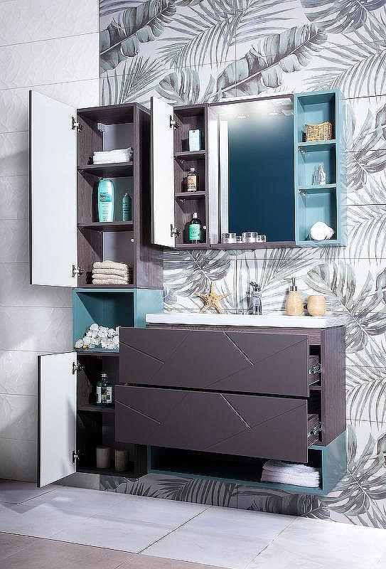 Тумба под раковину Бриклаер Кристалл 80 4627125414534 подвесная Софт Графит Ясень Анкор темный, купить, цена, заказать, магазин, доставка, скидка, промокод, купить, цена, заказать, магазин, доставка, скидка, промокод