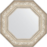 Зеркало Evoform Octagon 61х61 BY 3853 в багетной раме - Виньетка серебро 109, купить, цена, заказать, магазин, доставка, скидка, промокод, купить, цена, заказать, магазин, доставка, скидка, промокод