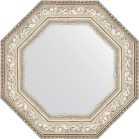 Зеркало Evoform Octagon 61х61 BY 3853 в багетной раме - Виньетка серебро 109, купить, цена, заказать, магазин, доставка, скидка, промокод, купить, цена, заказать, магазин, доставка, скидка, промокод
