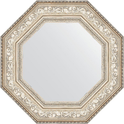 Зеркало Evoform Octagon 61х61 BY 3853 в багетной раме - Виньетка серебро 109