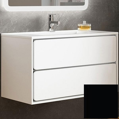 Тумба с раковиной SanVit Бруно-2 100 kbruno2100 в цвете Ral подвесная Черный глянец