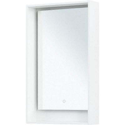 Зеркало Aquanet Милан 50 336390 с подсветкой Белый глянец с сенсорным выключателем