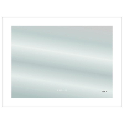 Зеркало Cersanit Led 060 Design Pro 80 KN-LU-LED060*80-p-Os с подсветкой с диммером, часами и подогревом