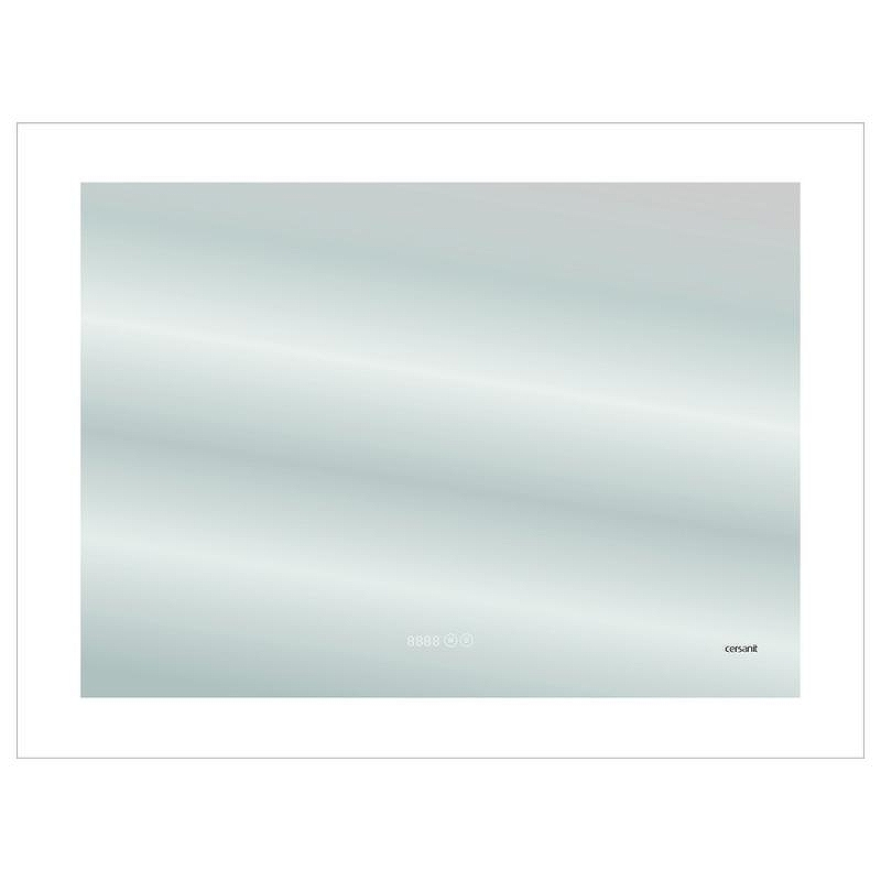 Зеркало Cersanit Led 060 Design Pro 80 KN-LU-LED060*80-p-Os с подсветкой с диммером, часами и подогревом, купить, цена, заказать, магазин, доставка, скидка, промокод, купить, цена, заказать, магазин, доставка, скидка, промокод