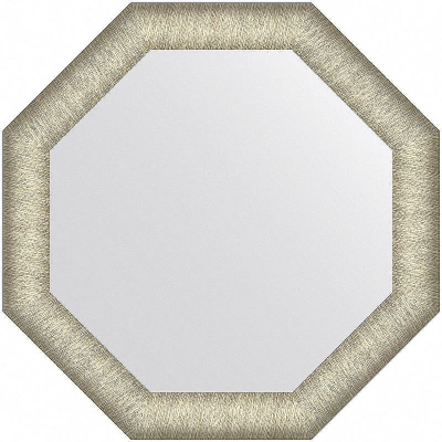 Зеркало Evoform Octagon 55x55 BY 7428 в багетной раме - Брашированное серебро 59