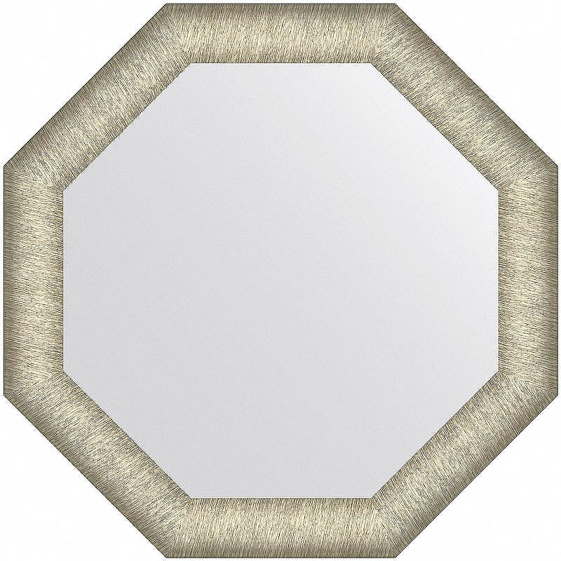 Зеркало Evoform Octagon 55x55 BY 7428 в багетной раме - Брашированное серебро 59, купить, цена, заказать, магазин, доставка, скидка, промокод, купить, цена, заказать, магазин, доставка, скидка, промокод